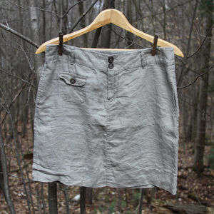 Casual mini skirt - 100% Linen
